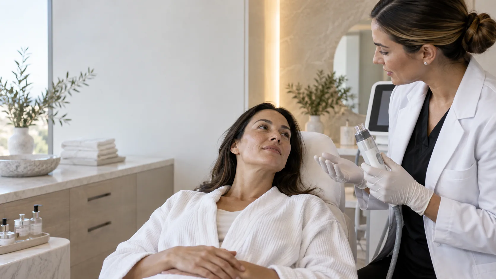 RF microneedling consultation for skin texture concerns